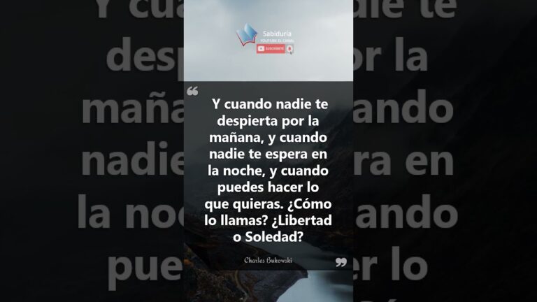 como le llamas a eso libertad o soledad