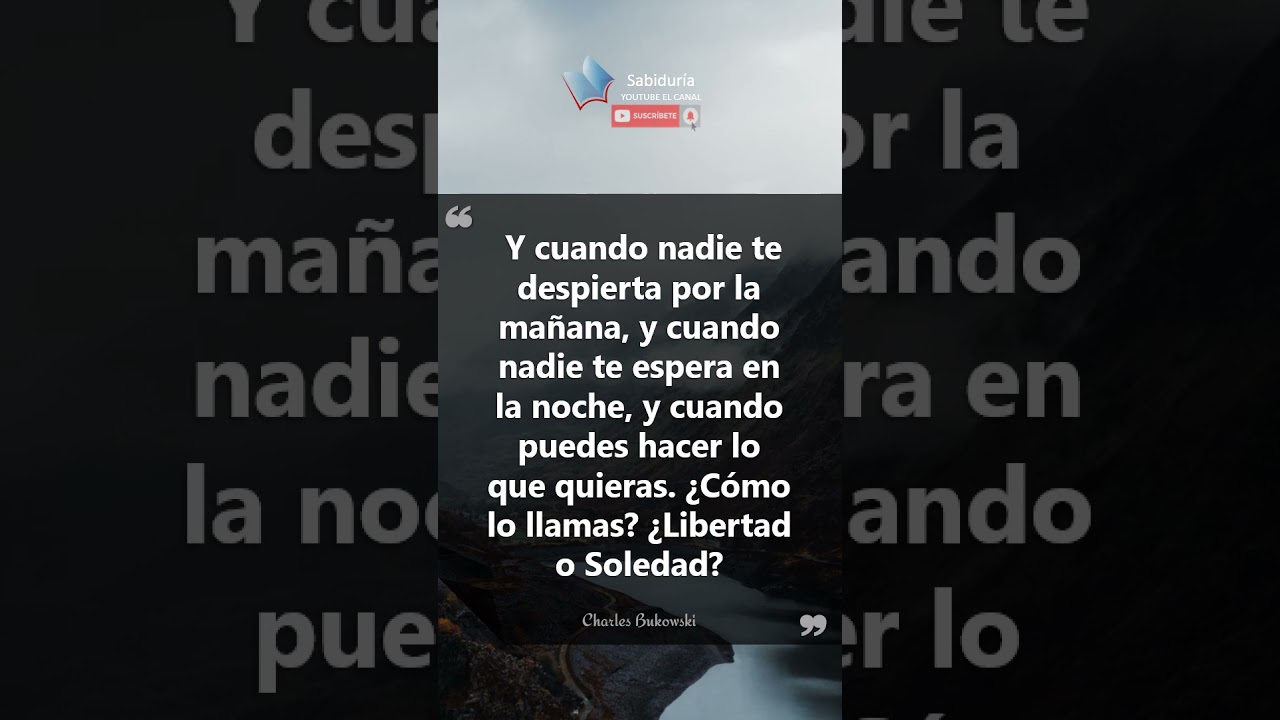 como le llamas a eso libertad o soledad