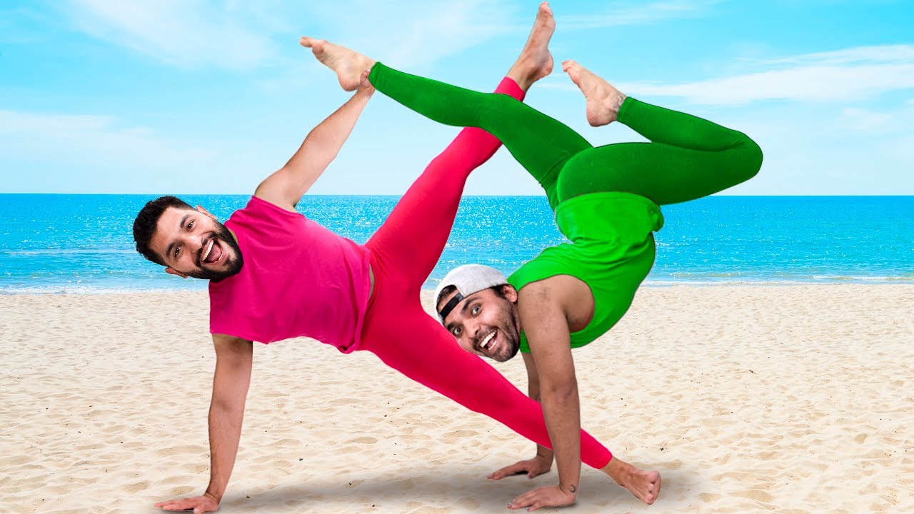 dificil posturas de yoga en pareja