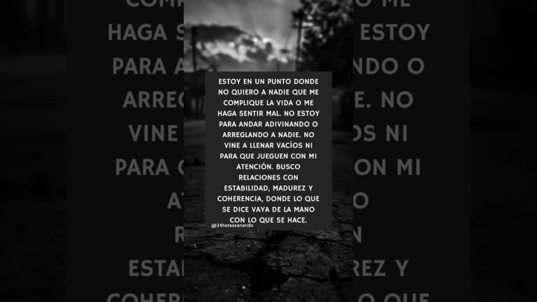 estoy en el punto de mi vida