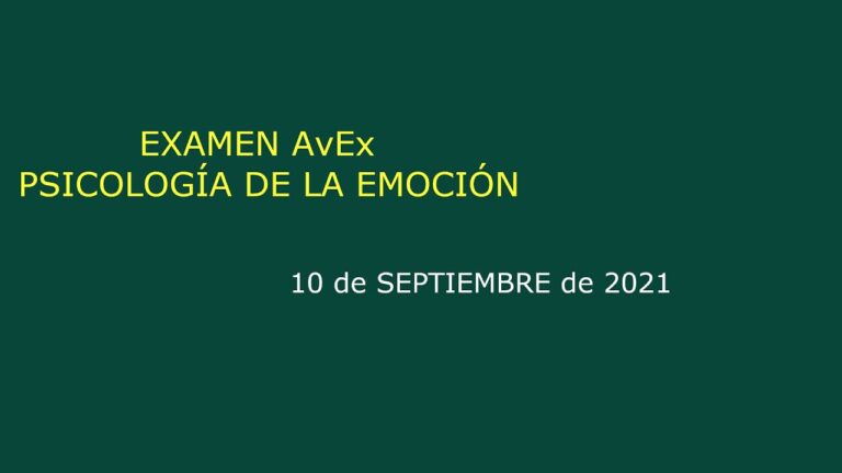 examenes de psicologia de la emocion uned