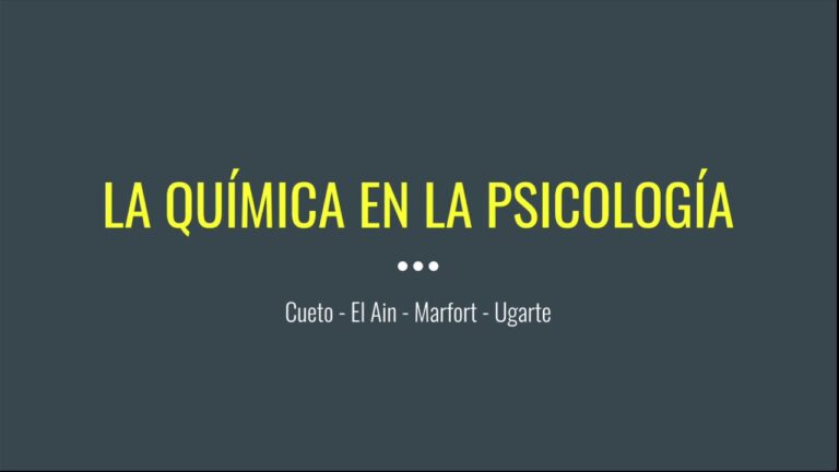 que relacion tiene la quimica con la psicologia